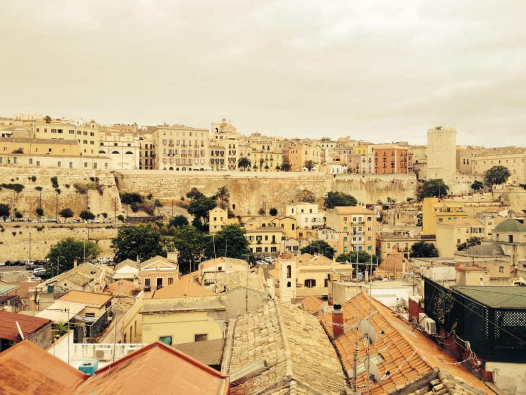 Cagliari cityscape. An idea of where to go is Sardinia