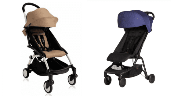 side by side image of nano and yoyo strollers