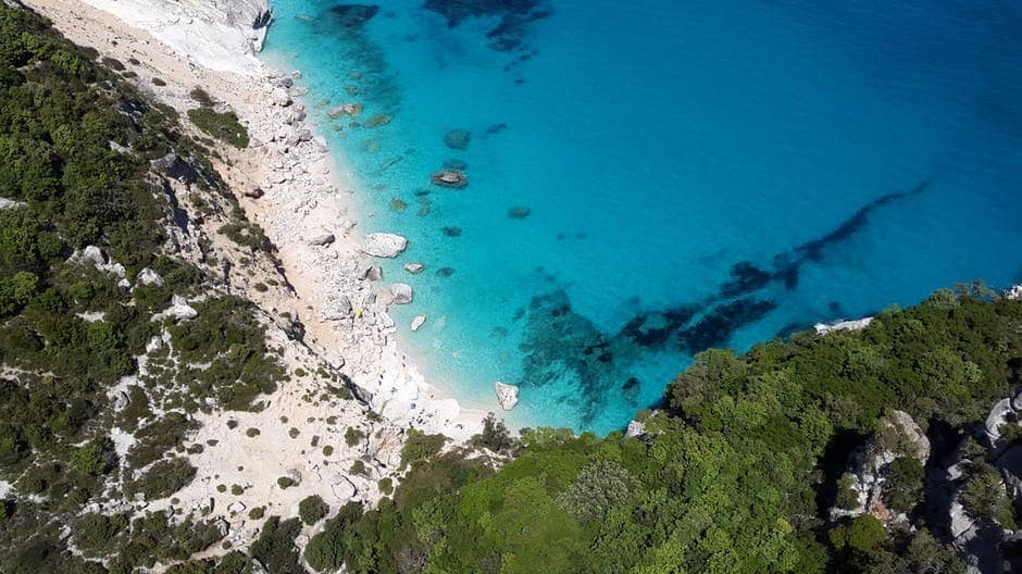 Where to go in Sardinia: aerial image of Costa Smeralda