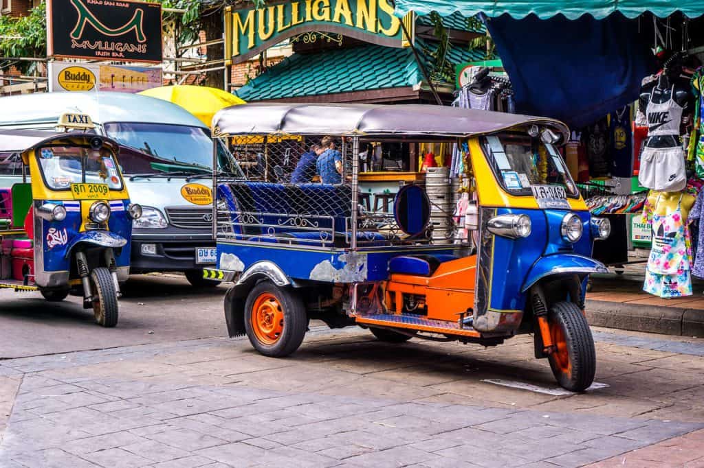 Bangkok 4 Day itinerary - Tuk Tuk driving through the city