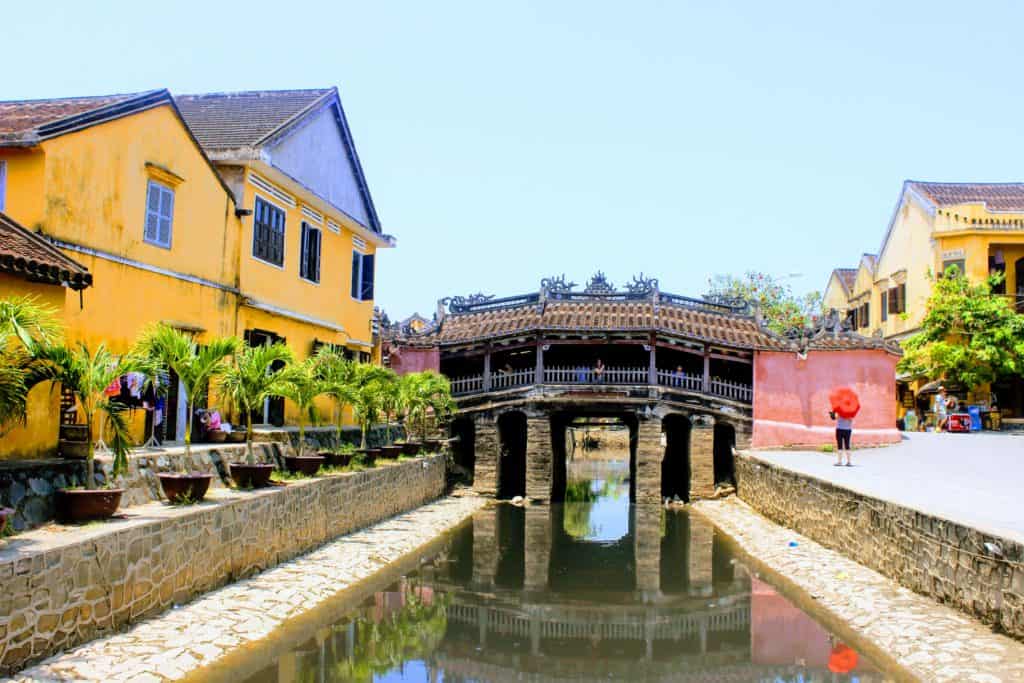 japanese bridge in hoi an wih kids