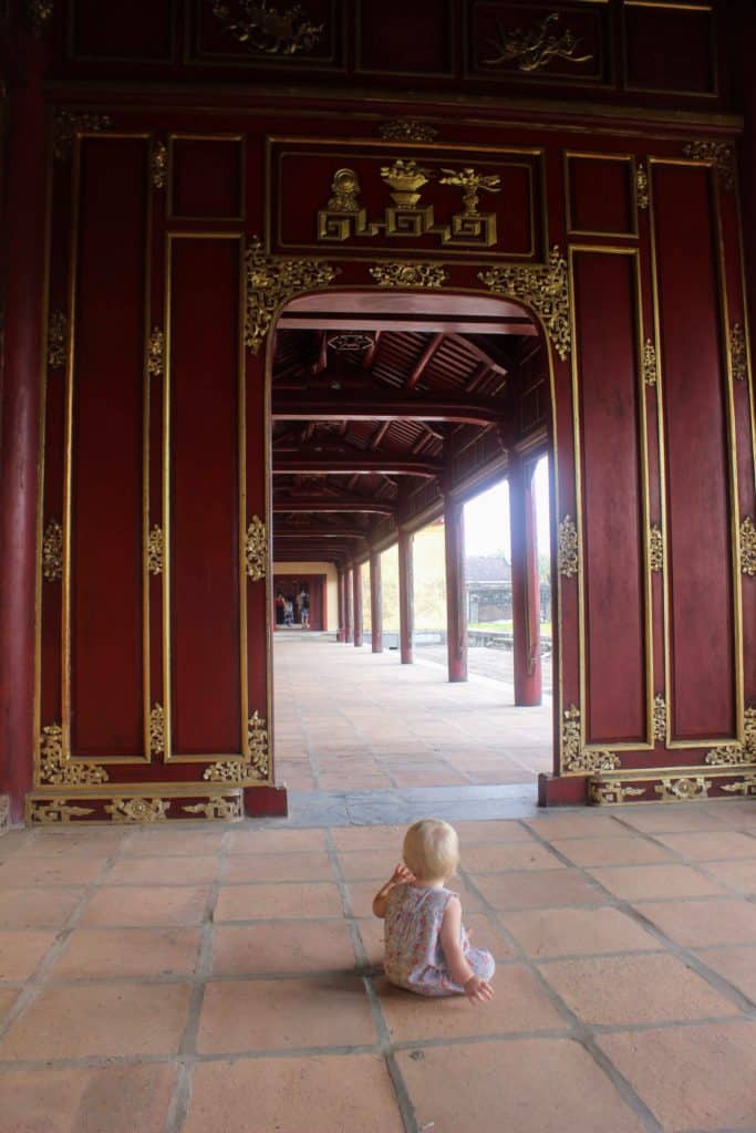 baby in vietnam temple