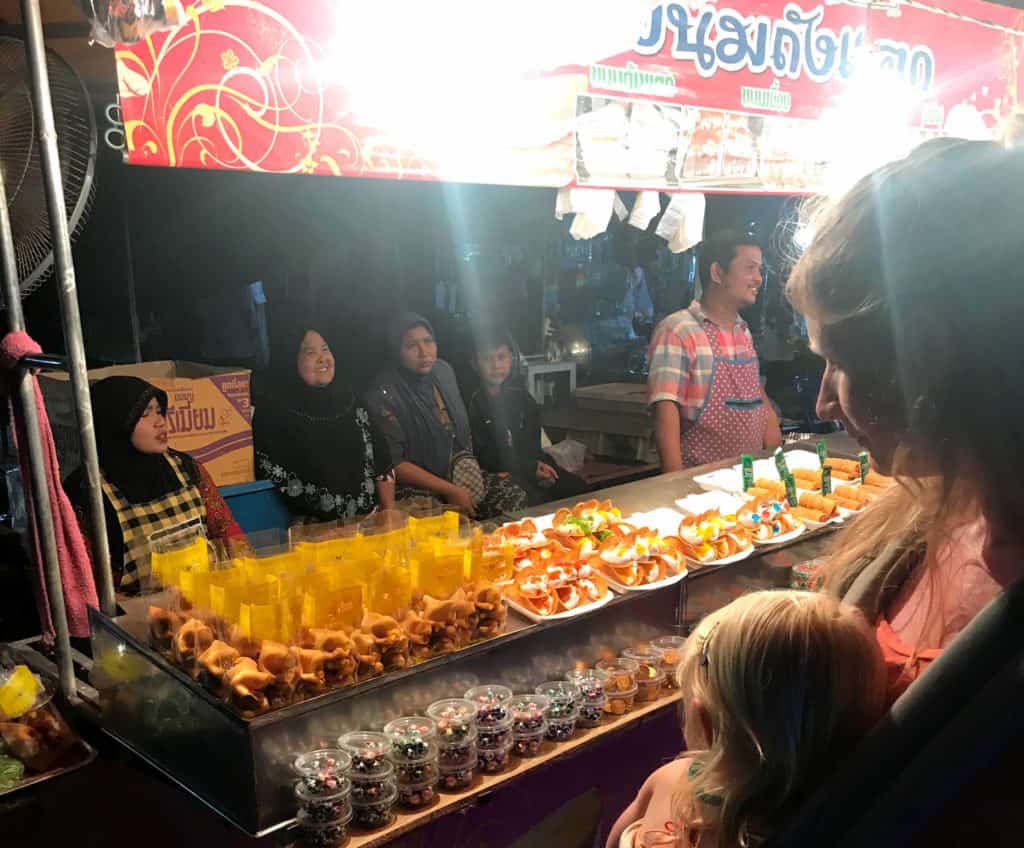 Festival market in Koh Libong at night