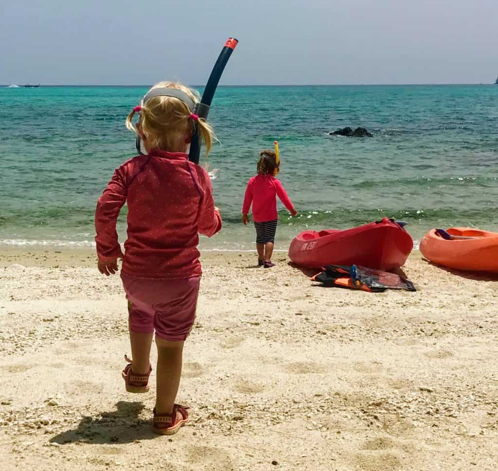 koh lipe with kids going snorkelling