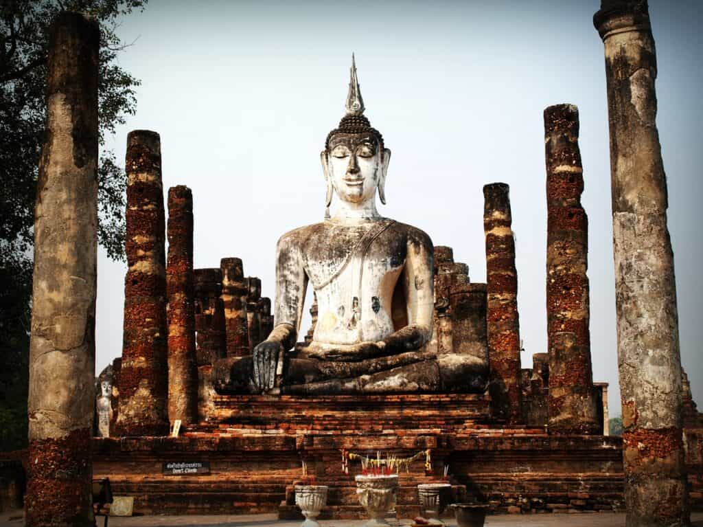 Ancient Buddha seen on Ayutthaya Day trip from Bangkok