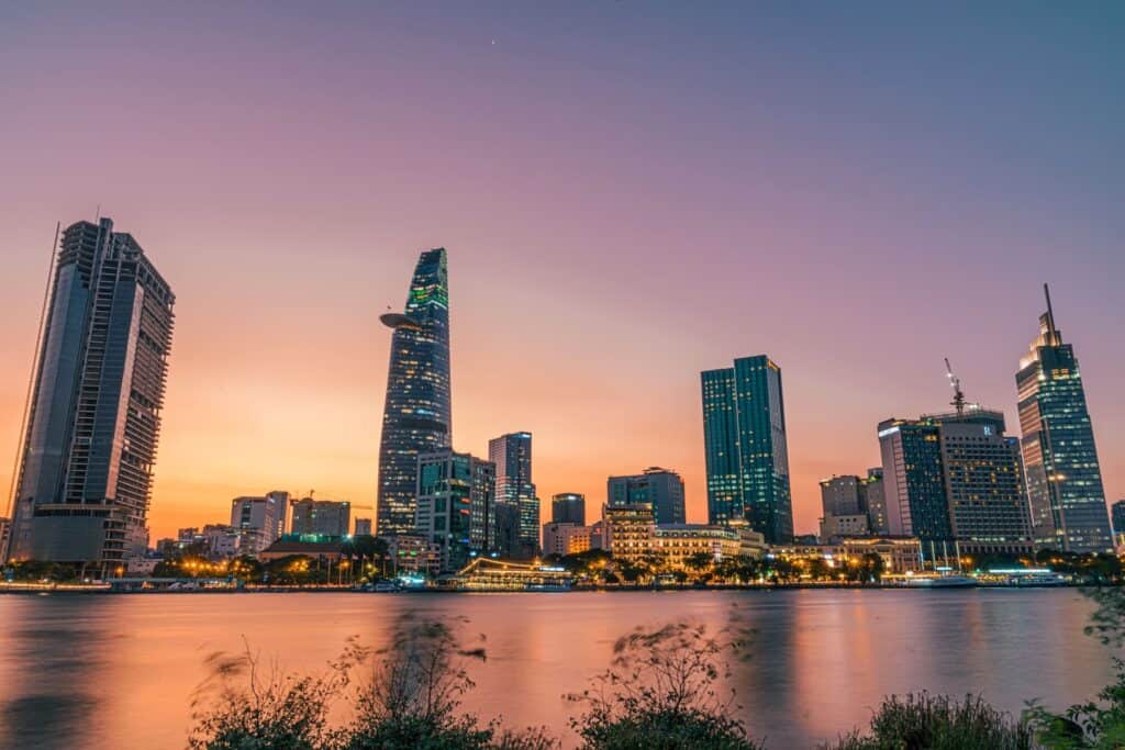 night skyline of Ho Chi Minh City
